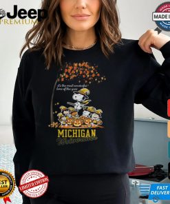 Peanuts Characters Michigan Wolverines Halloweens It’s The Most Wonderful Time Of The Year Shirt