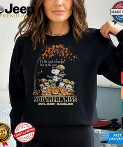 Peanuts Characters Southern Miss Golden Eagles Halloweens It’s The Most Wonderful Time Of The Year Shirt