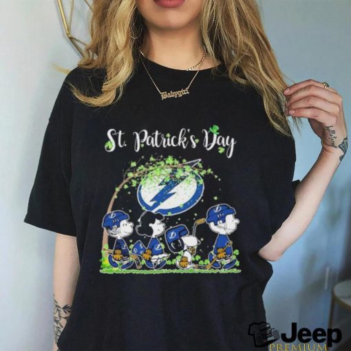 Peanuts Characters Tampa Bay Lightning Happy St Patrick’s Day Shirt