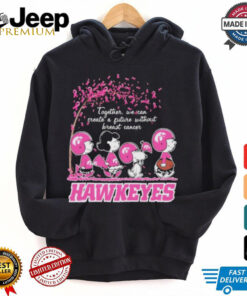 Peanuts Characters Together, We Can Create A Future Without Breast Cancer Iowa Hawkeyes Shirt