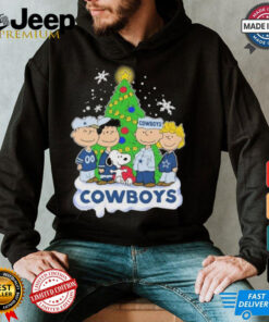 Peanuts Characters X Dallas Cowboys Merry Christmas Shirt