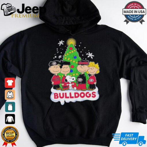 Peanuts Characters X Georgia Bulldogs Christmas Shirt