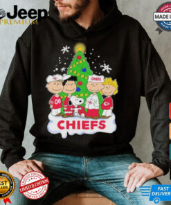 Peanuts Characters X Kansas City Chiefs Merry Christmas Shirt