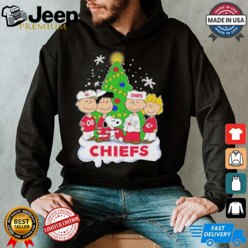 Peanuts Characters X Kansas City Chiefs Merry Christmas Shirt