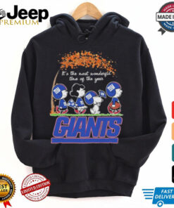 Peanuts Characters X New York Giants It’s The Most Wonderful Time Of The Year Shirt