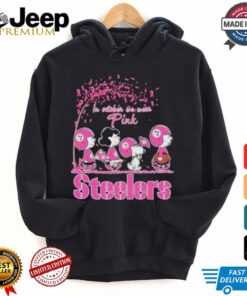 Peanuts Characters X Pittsburgh Steelers Together, We Can Create A Future Without Breast Cancer Shirt