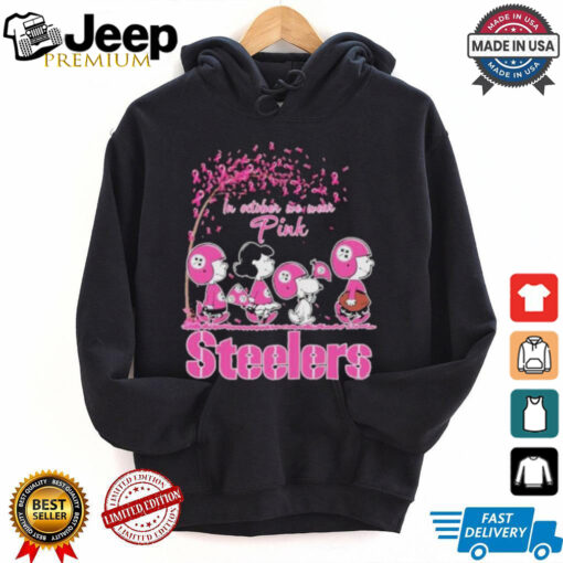 Peanuts Characters X Pittsburgh Steelers Together, We Can Create A Future Without Breast Cancer Shirt