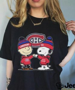 Peanuts Charlie Brown And Snoopy Friends Montreal Canadiens Hockey Shirt