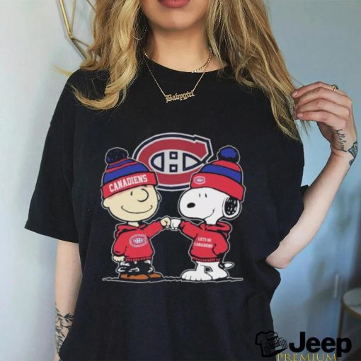 Peanuts Charlie Brown And Snoopy Friends Montreal Canadiens Hockey Shirt