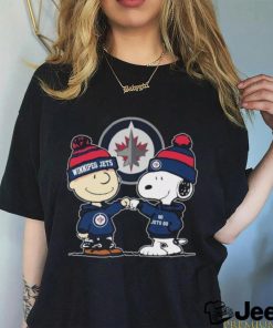 Peanuts Charlie Brown And Snoopy Friends Winnipeg Jets Hockey Shirt