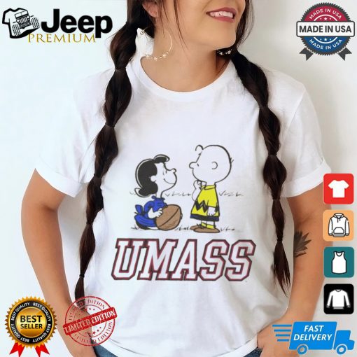 Peanuts Charlie Brown and Lucy UMass football shirt