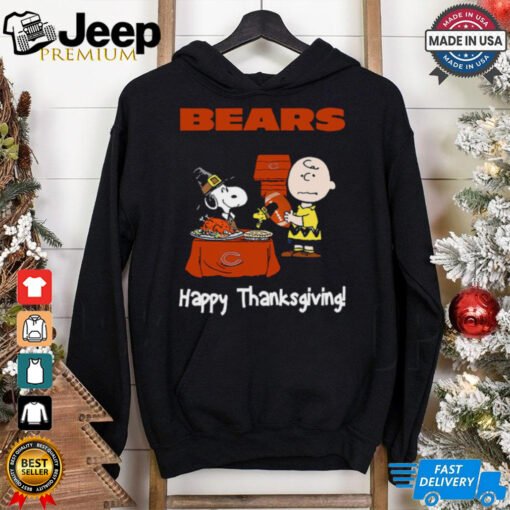 Peanuts Chicago Bears Football Happy Thanksgiving T Shirt