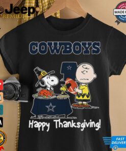 Peanuts Dallas Cowboys Football Happy Thanksgiving T Shirt