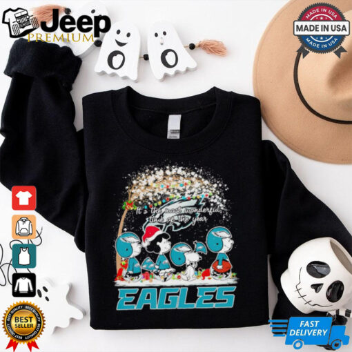 Peanuts Eagles it’s the most wonderful time of the year winter shirt