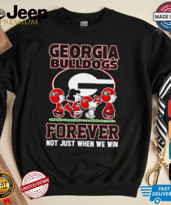 Peanuts Georgia Bulldogs forever not just when we win shirt