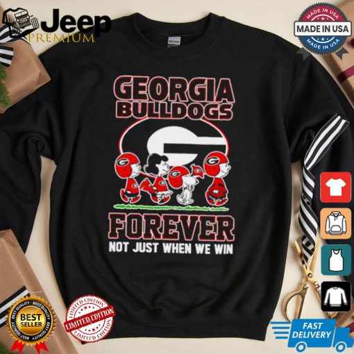 Peanuts Georgia Bulldogs forever not just when we win shirt