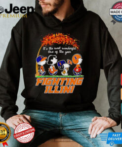 Peanuts Illinois Fighting Illini fall it’s the most wonderful time of the year shirt