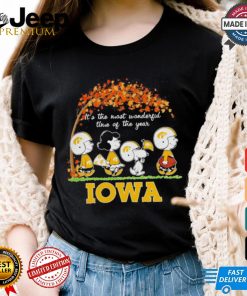 Peanuts Iowa Hawkeyes Fall the most beautiful time of the year shirt