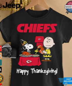 Peanuts Kansas City Chiefs Football Happy Thanksgiving T Shirt