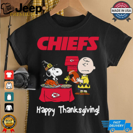 Peanuts Kansas City Chiefs Football Happy Thanksgiving T Shirt