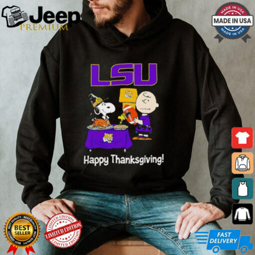 Peanuts LSU Tigers Happy Thanksgiving shirt