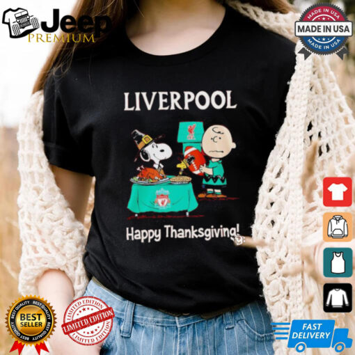 Peanuts Liverpool Happy Thanksgiving shirt