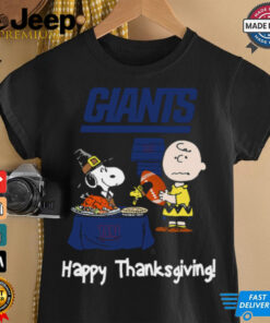 Peanuts New York Giants Football Happy Thanksgiving T Shirt