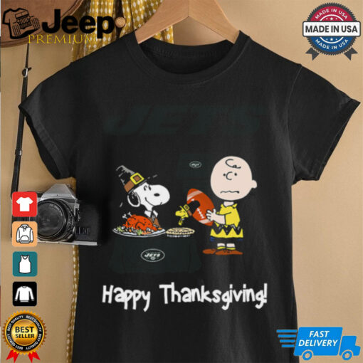 Peanuts New York Jets Football Happy Thanksgiving T Shirt