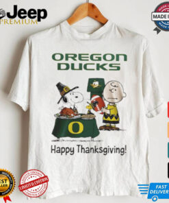 Peanuts Oregon Ducks Happy Thanksgiving shirt