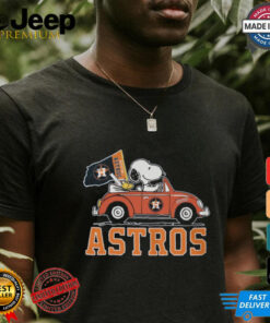 Peanuts Snoopy And Astros Notre Dame Football Driving Car Shirt