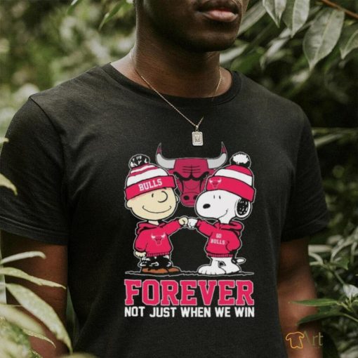 Peanuts Snoopy And Charlie Brown Friends Chicago Bulls Forever Not Just When We win Shirt