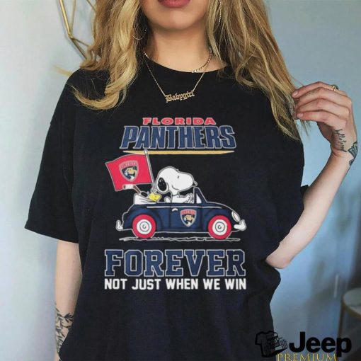 Peanuts Snoopy And Woodstock Florida Panthers On Car Forever Not Just When We Win Shirt