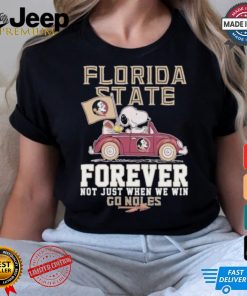 Peanuts Snoopy And Woodstock Florida State Seminoles Forever Not Just When We Will Go Noles Shirt