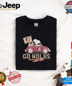 Peanuts Snoopy And Woodstock On Car Florida State Seminoles Go Noles Shirt