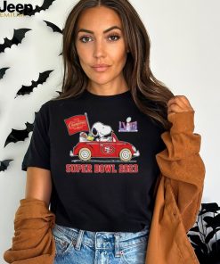 Peanuts Snoopy And Woodstock On Car San Francisco 49ers NFC Champions Super Bowl 2023 Shirt