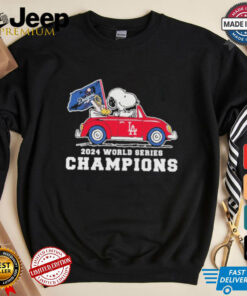 Peanuts Snoopy And Woodstock On Car X Los Angeles Dodgers World Series Champions Shirt