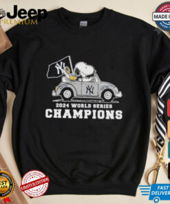 Peanuts Snoopy And Woodstock On Car X New York Yankees World Series Champions Shirt