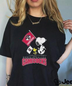 Peanuts Snoopy And Woodstock South Carolina Gamecocks Parade Flag Shirt