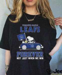 Peanuts Snoopy And Woodstock Toronto Maple Leafs On Car Forever Not Just When We Win Shirt