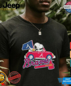 Peanuts Snoopy And Woodstock X Atlanta Braves October Driving Car Shirt