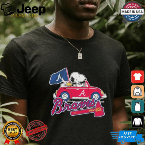 Peanuts Snoopy And Woodstock X Atlanta Braves October Driving Car Shirt