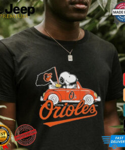 Peanuts Snoopy And Woodstock X Baltimore Orioles October Driving Car Shirt