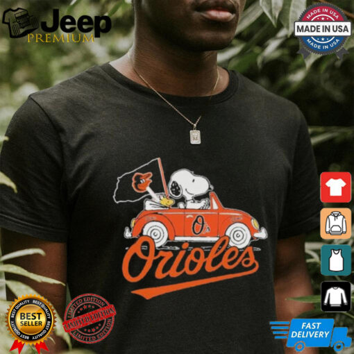 Peanuts Snoopy And Woodstock X Baltimore Orioles October Driving Car Shirt