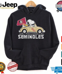 Peanuts Snoopy And Woodstock X Florida State Seminoles On Car 2024 Shirt