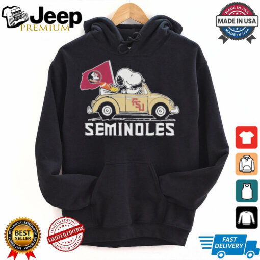 Peanuts Snoopy And Woodstock X Florida State Seminoles On Car 2024 Shirt