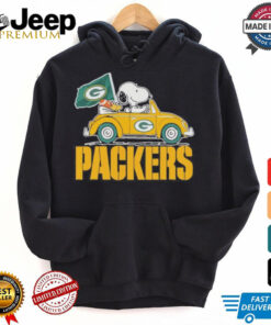 Peanuts Snoopy And Woodstock X Green Bay Packers On Car Shirt