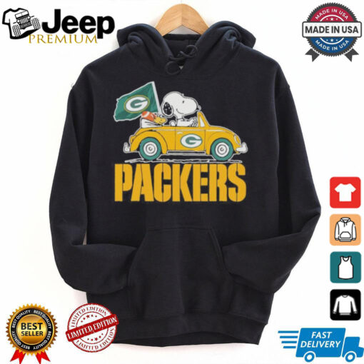 Peanuts Snoopy And Woodstock X Green Bay Packers On Car Shirt