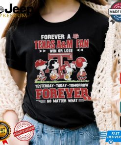 Peanuts Snoopy Forever A Texas A&M Aggies Fan Forever No Matter What 12th T Shirt