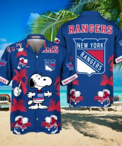 Peanuts Snoopy New York Rangers Hockey Hawaiian Aloha Shirts