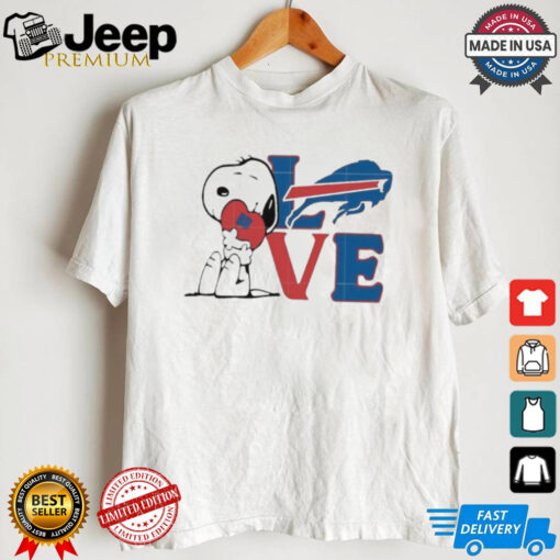 Peanuts Snoopy love Buffalo Bills shirt